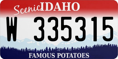 ID license plate W335315