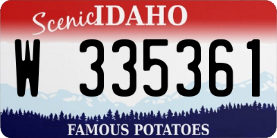 ID license plate W335361