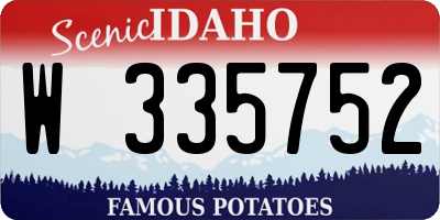 ID license plate W335752