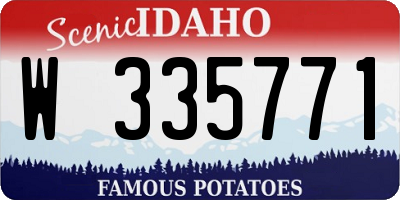 ID license plate W335771