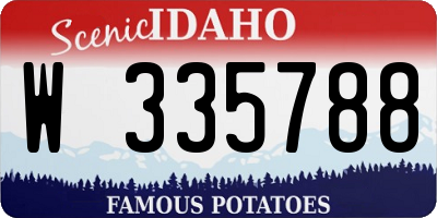 ID license plate W335788