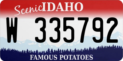 ID license plate W335792
