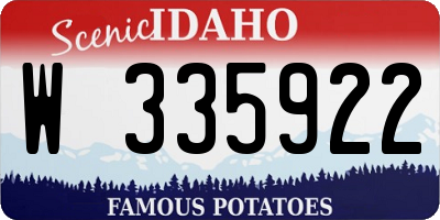 ID license plate W335922