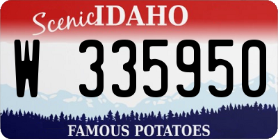 ID license plate W335950