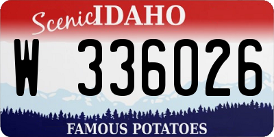 ID license plate W336026