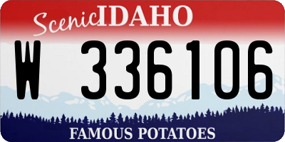 ID license plate W336106