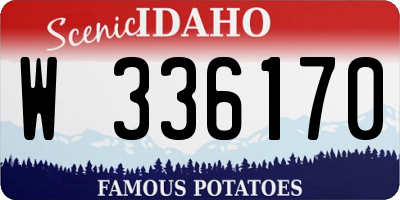 ID license plate W336170