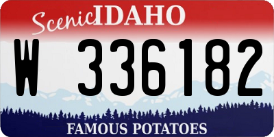 ID license plate W336182