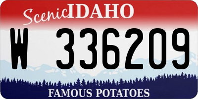 ID license plate W336209