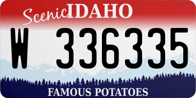 ID license plate W336335