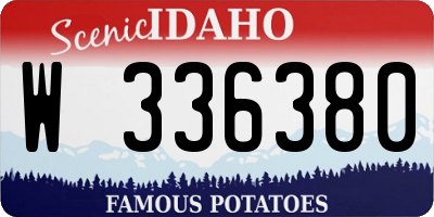 ID license plate W336380
