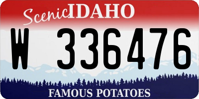 ID license plate W336476