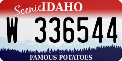 ID license plate W336544