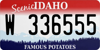ID license plate W336555