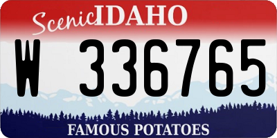 ID license plate W336765