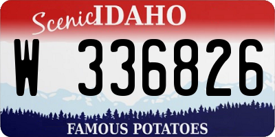 ID license plate W336826