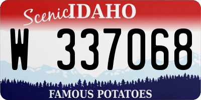 ID license plate W337068