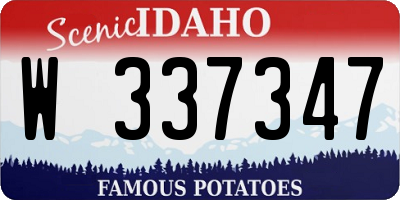 ID license plate W337347
