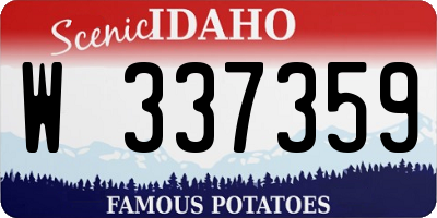 ID license plate W337359