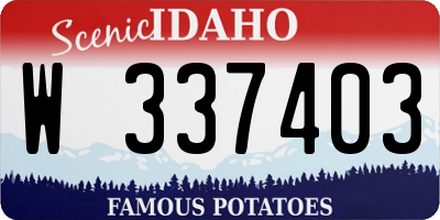 ID license plate W337403