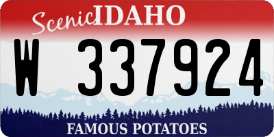 ID license plate W337924