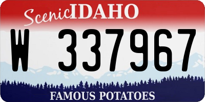 ID license plate W337967