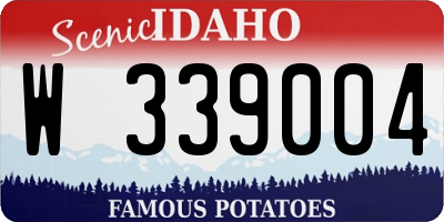 ID license plate W339004