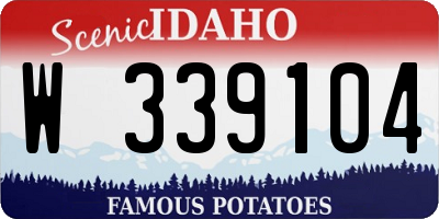 ID license plate W339104