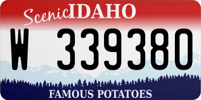 ID license plate W339380