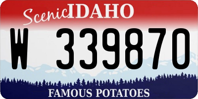 ID license plate W339870
