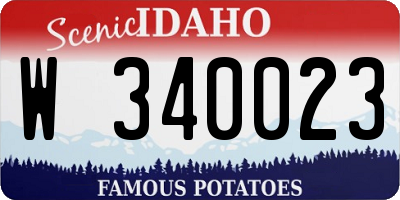 ID license plate W340023