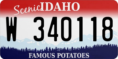 ID license plate W340118
