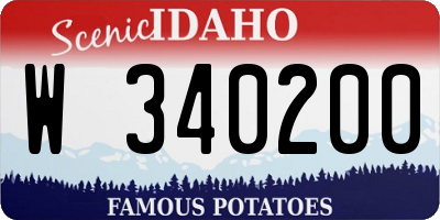 ID license plate W340200
