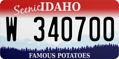 ID license plate W340700