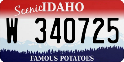 ID license plate W340725