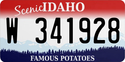 ID license plate W341928