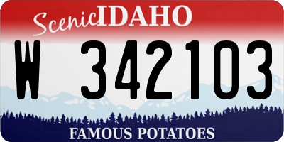 ID license plate W342103
