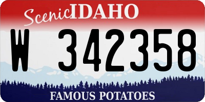 ID license plate W342358