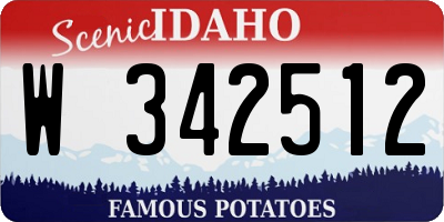 ID license plate W342512