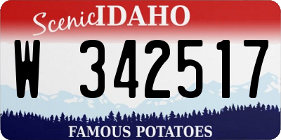 ID license plate W342517