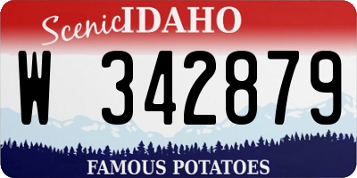 ID license plate W342879