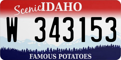 ID license plate W343153