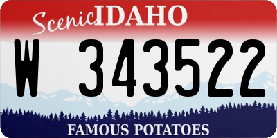 ID license plate W343522
