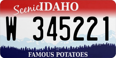 ID license plate W345221