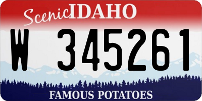 ID license plate W345261