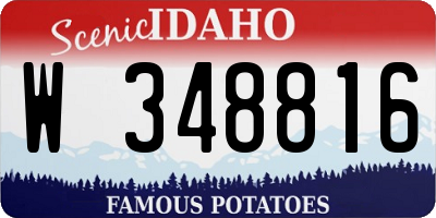 ID license plate W348816