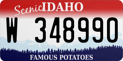 ID license plate W348990