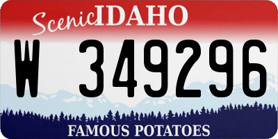 ID license plate W349296