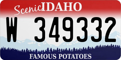 ID license plate W349332