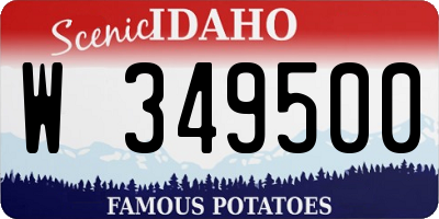 ID license plate W349500
